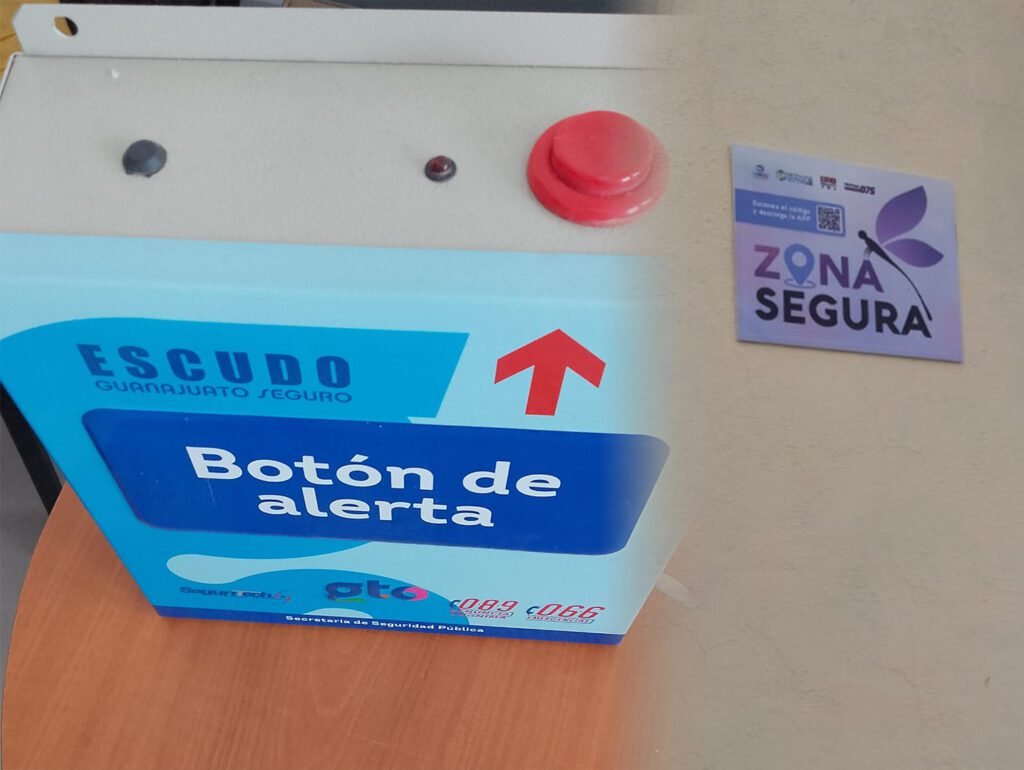 Los Botones de alerta Enlace están Activos, y la aplicación móvil para protección de mujeres